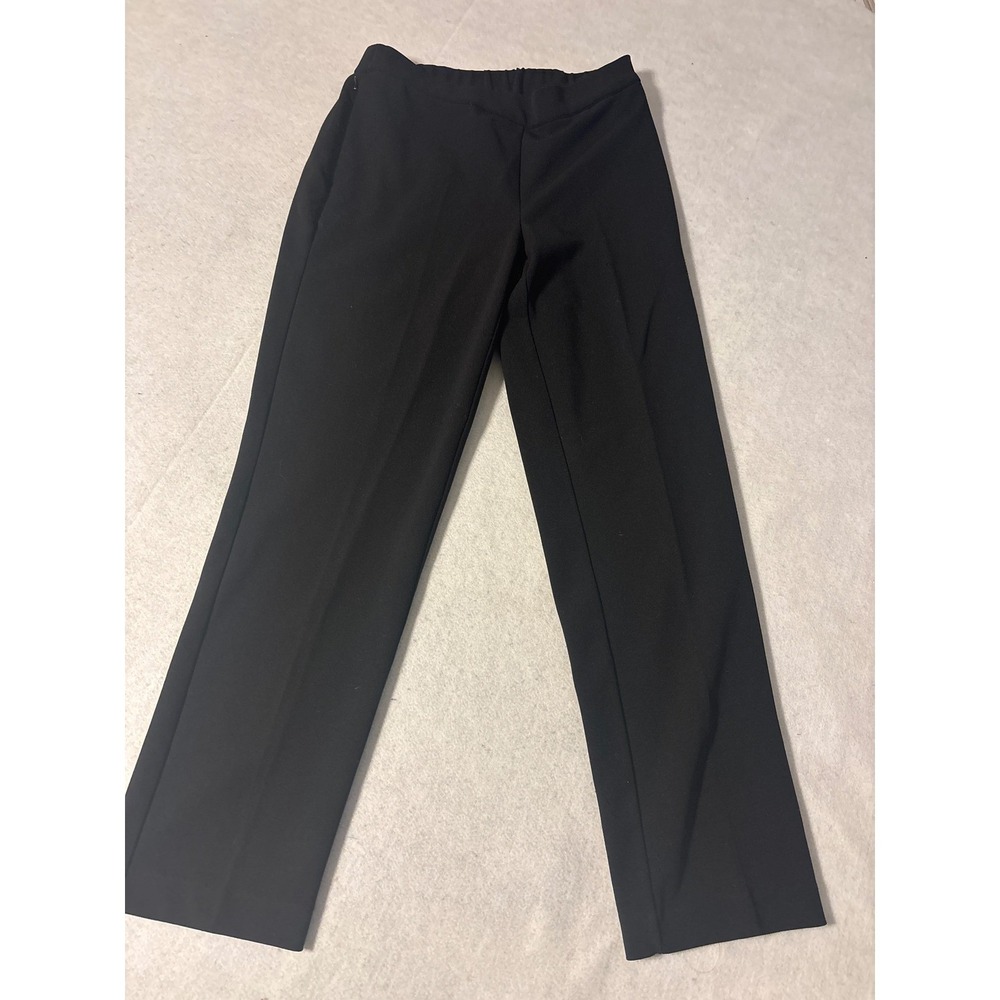 Tahari T Womens Black Pull On Straight Leg Dress Pants Career Trousers Size S